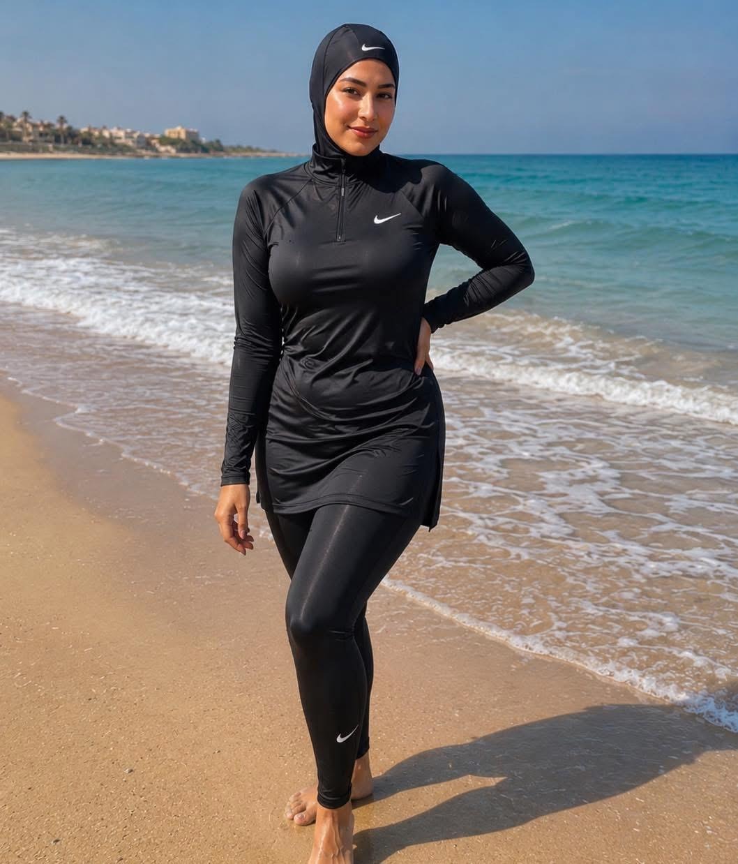 Nike Black Modest Swimwear
