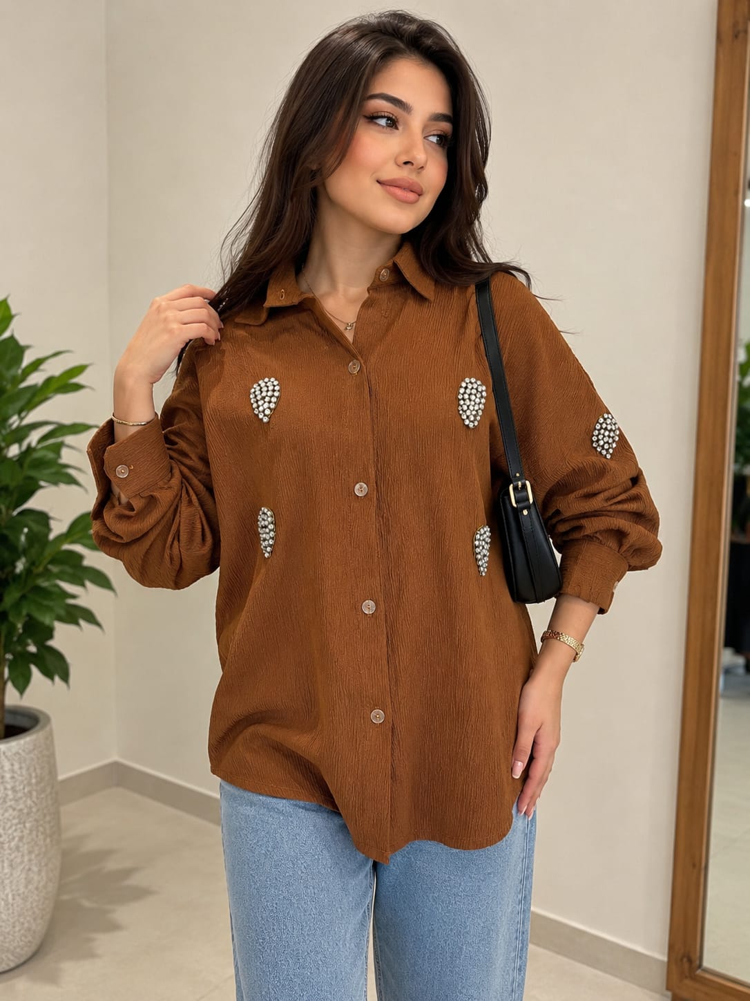 ✨ Embellished Casual Shirt