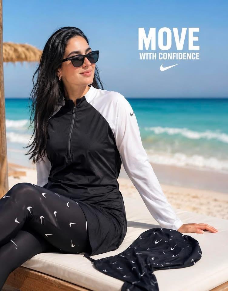 Nike White Modest Swimwear