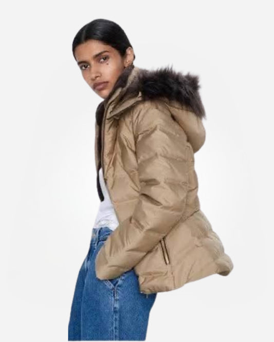 the waterproof beige jacket