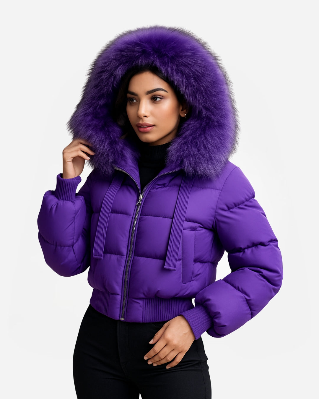 Fur-Lined Short Coat