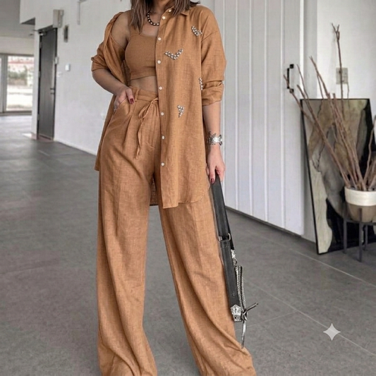 Effortless Linen Set in Havana ✨