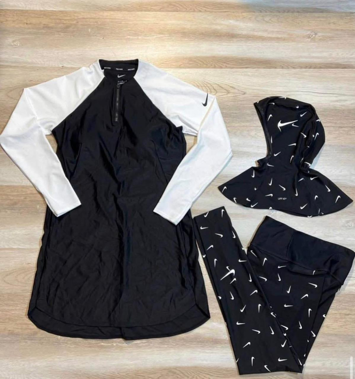 Nike White Modest Swimwear