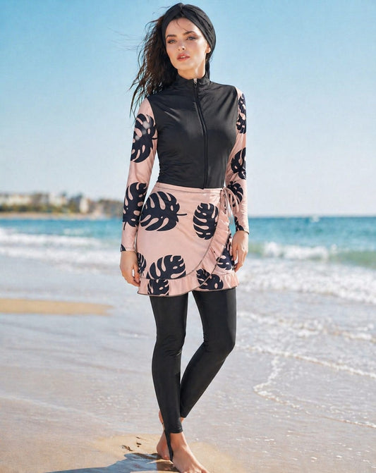 Full Printed Swimwear – Salmon Pink