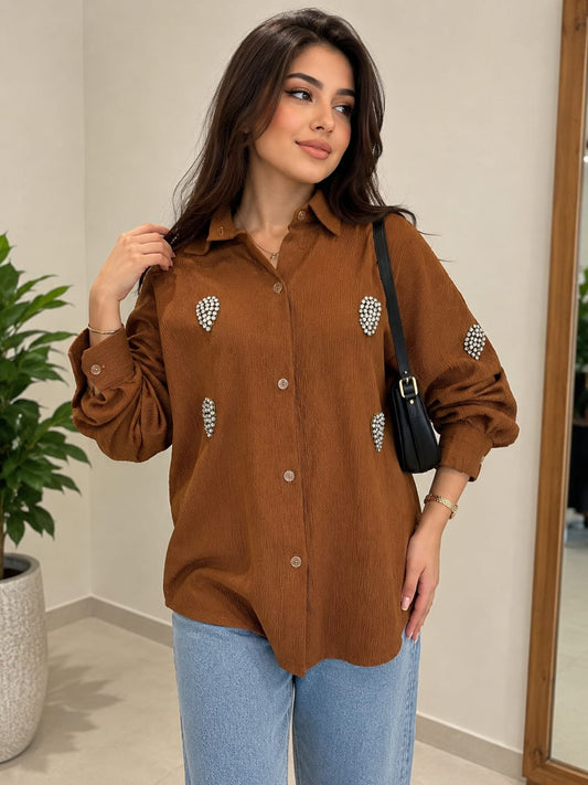 ✨ Embellished Casual Shirt
