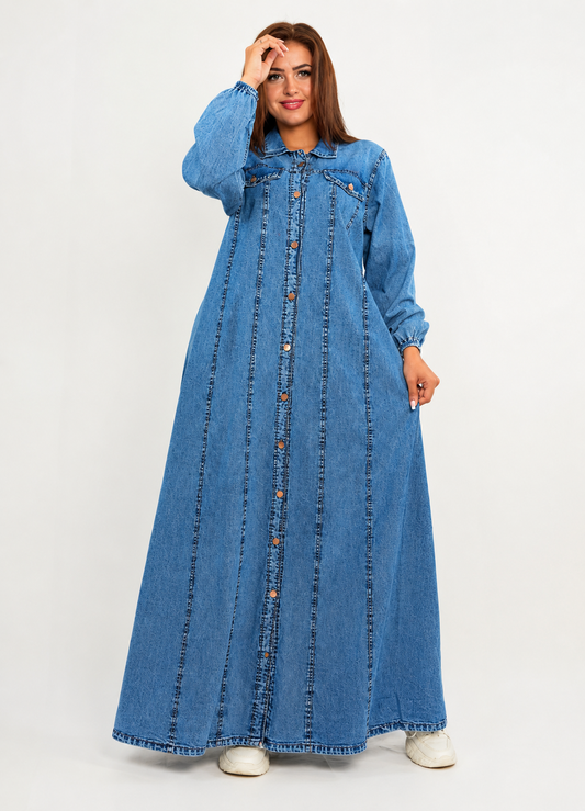Denim Maxi Dress 💙
